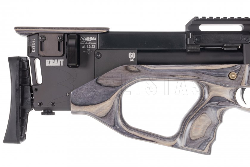 Fucile ad aria compressa AirMaks Krait W Tubo 5,5mm Grigio Lamino
