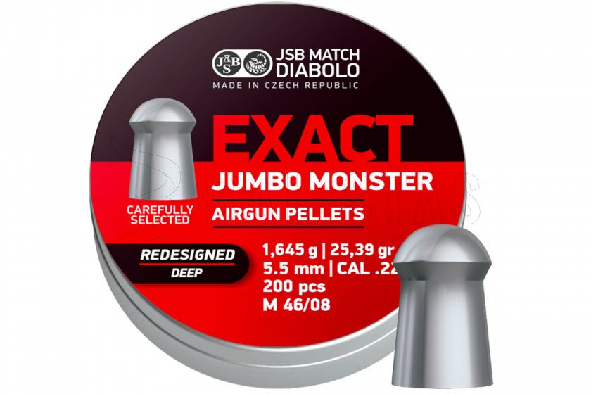 Diabolo JSB Exact Jumbo Monster Redesigned DEEP 5,52mm 200pz