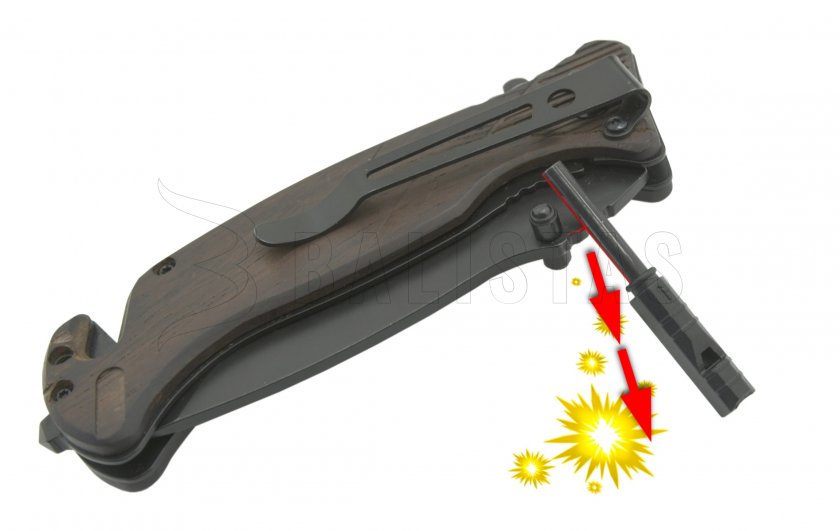 Coltello pieghevole BLACK BLADE con blocco 21,7 cm
