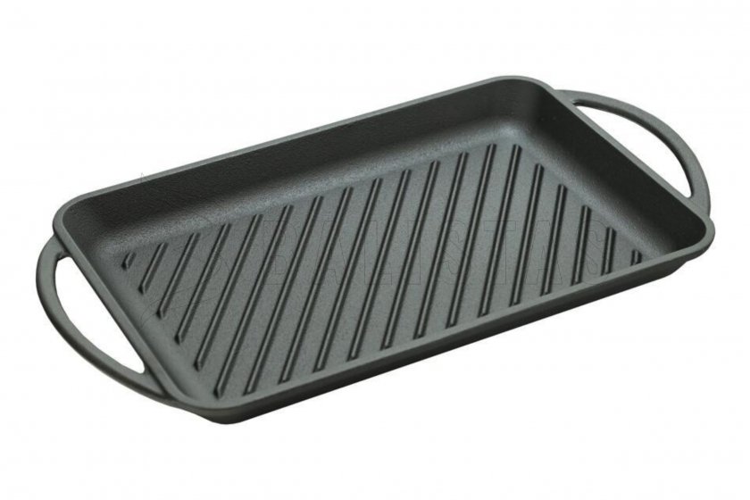 Padella grill con manici in ghisa 33x21,5cm
