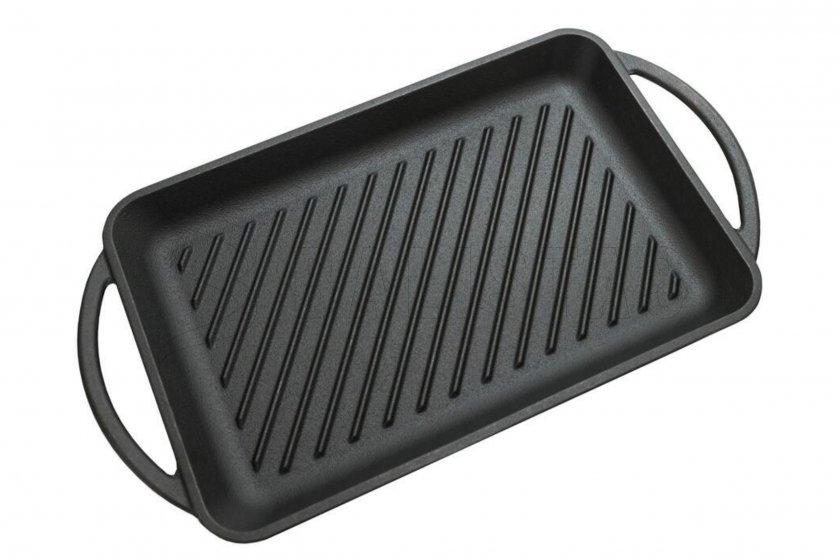 Padella grill con manici in ghisa 33x21,5cm
