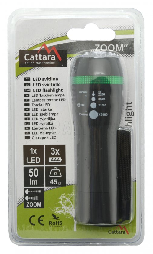 Torcia LED 50lm ZOOM