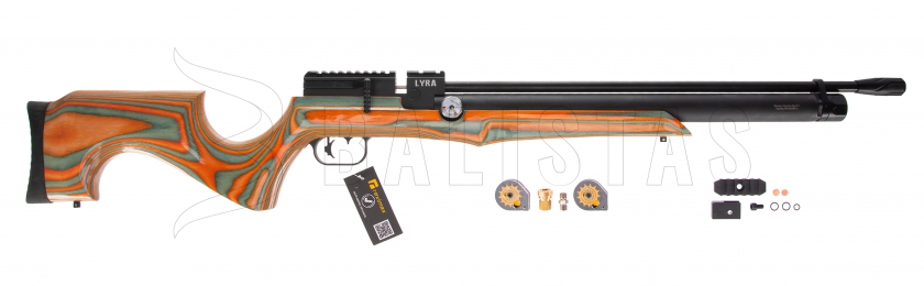 Carabina ad aria compressa Reximex Lyra orange/green lamino 5,5mm