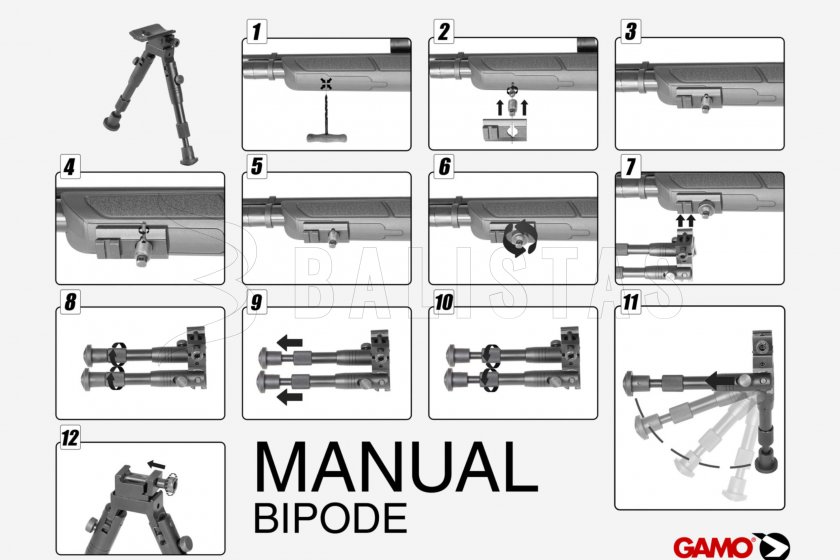 Bipiede Gamo 16-18cm