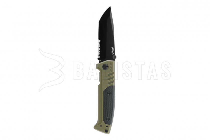Coltello Walther PDP Tanto seghettato verde OD