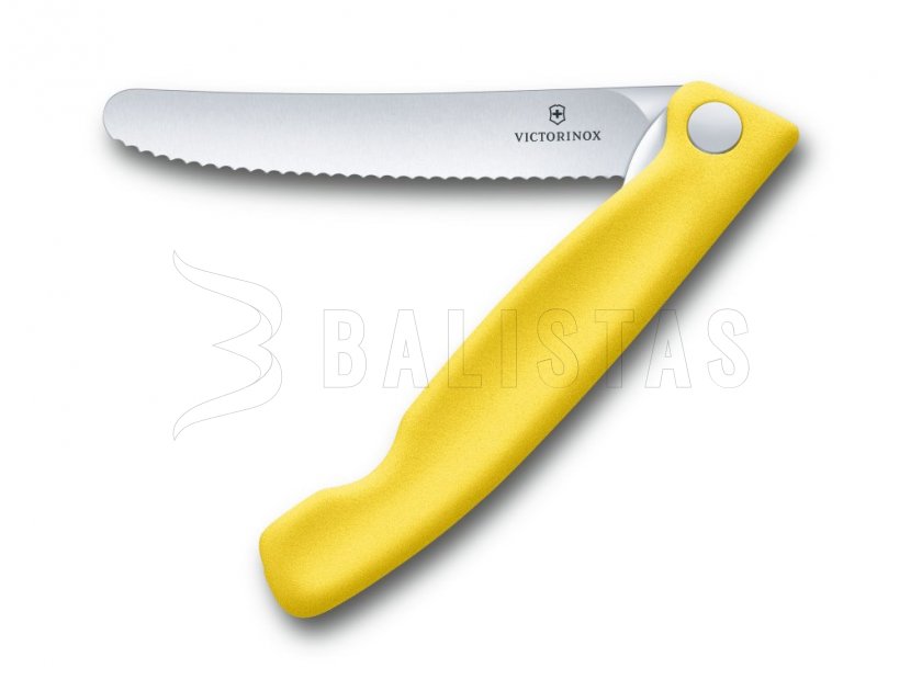 Coltello richiudibile per verdure Victorinox lama ondulata Giallo