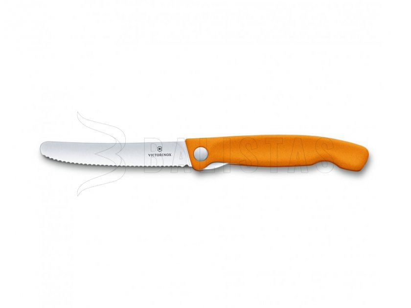 Coltello pieghevole per verdura Victorinox lama ondulata Arancione