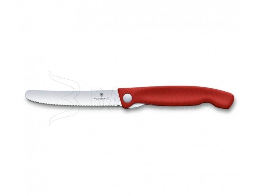 Coltello pieghevole per verdure Victorinox lama ondulata Rosso