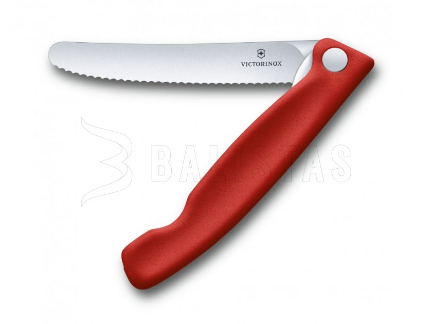 Coltello pieghevole per verdure Victorinox lama ondulata Rosso