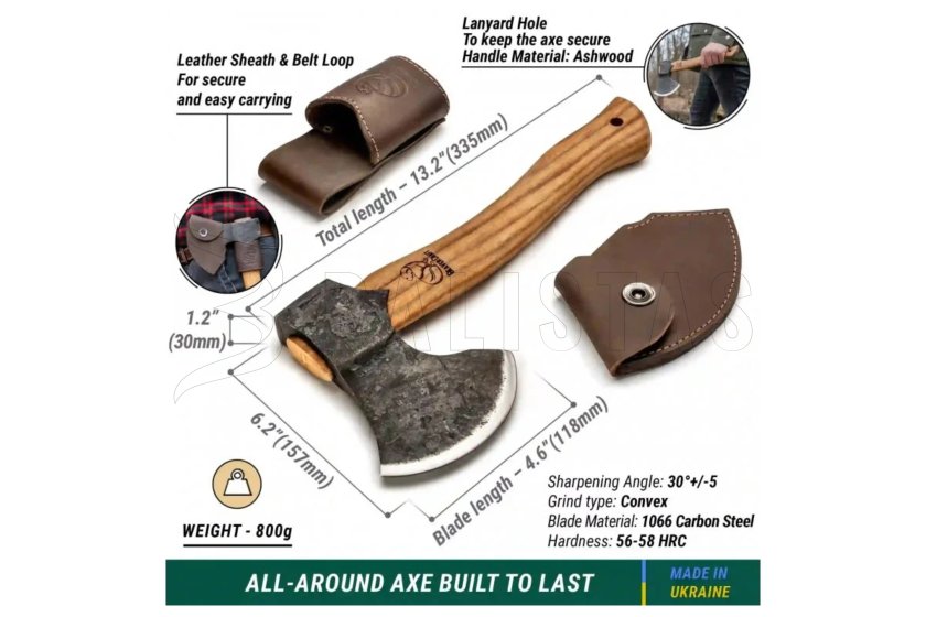Ascia BeaverCraft Bushcraft Splitting Axe AX3 2
