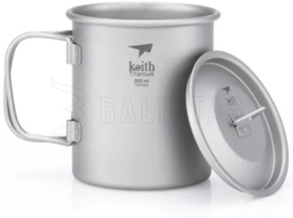Tazza in titanio Keith con coperchio 300ml