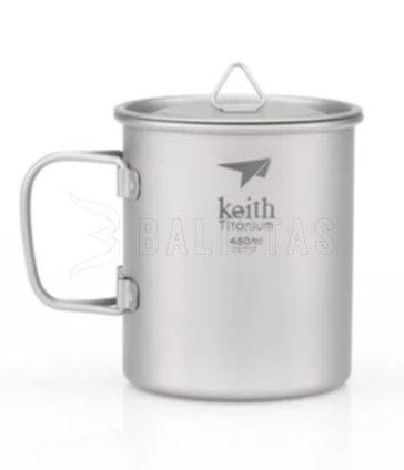 Tazza in titanio Keith con coperchio 450ml 3