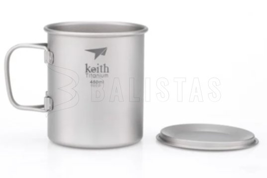 Tazza in titanio Keith con coperchio 450ml 6