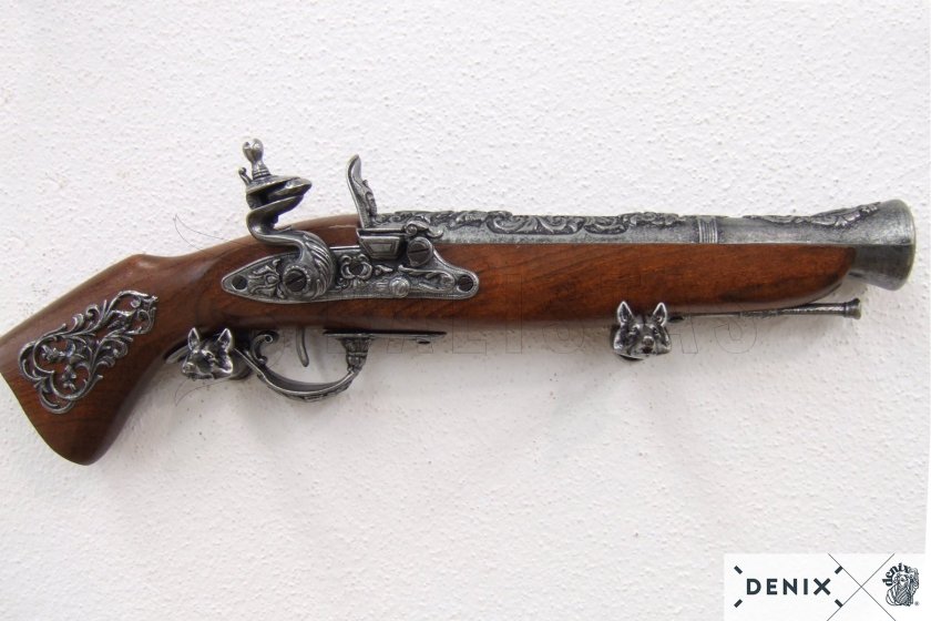Replica di pistola a pietra focaia Blunderbuss, Austria XVIII secolo 10