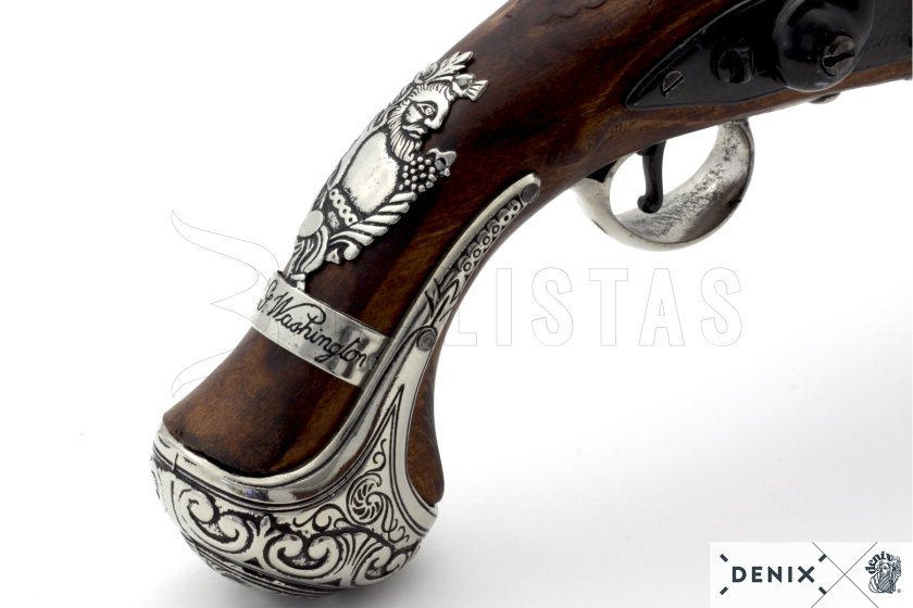 Replica di pistola a pietra focaia del generale George Washington, Inghilterra XVIII sec. 11