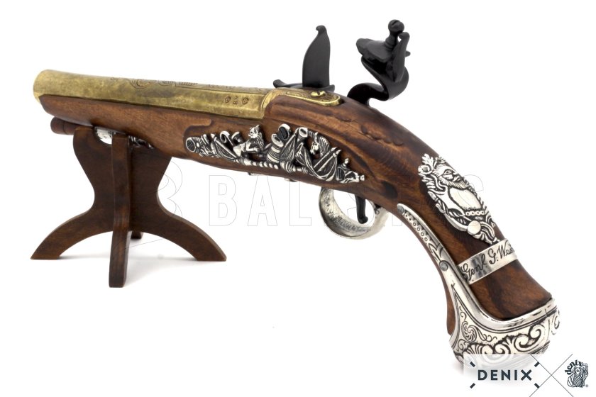 Replica di pistola a pietra focaia del generale George Washington, Inghilterra XVIII sec. 6