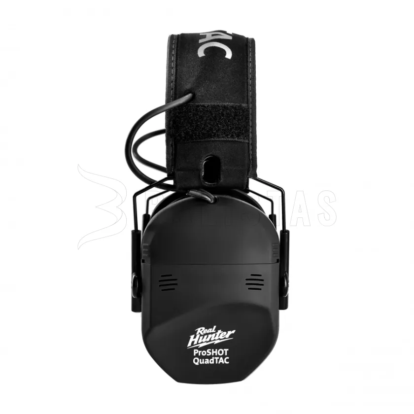 Cuffie elettroniche da tiro RealHunter Active ProSHOT QuadTAC nere 3