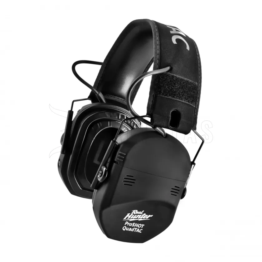 Cuffie elettroniche da tiro RealHunter Active ProSHOT QuadTAC nere 4
