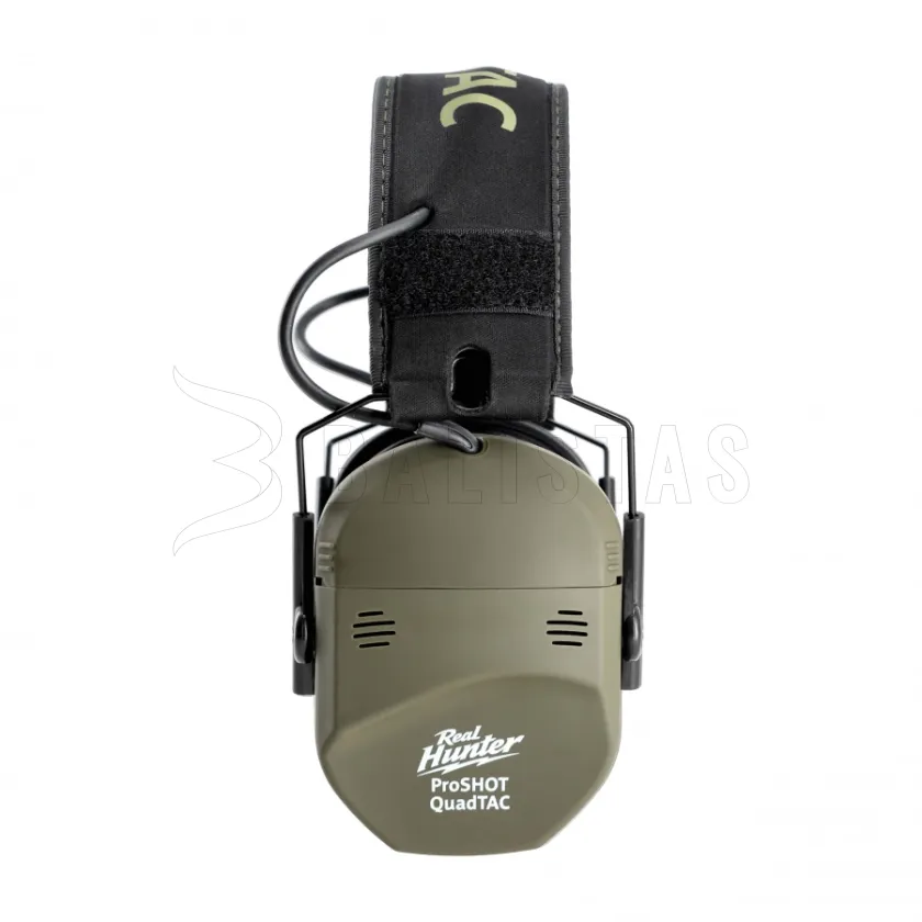 Cuffie da tiro attive RealHunter Active ProSHOT QuadTAC verde oliva 3