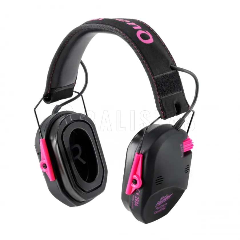 Cuffie da tiro attive RealHunter Active ProSHOT QuadTAC Devil Pink