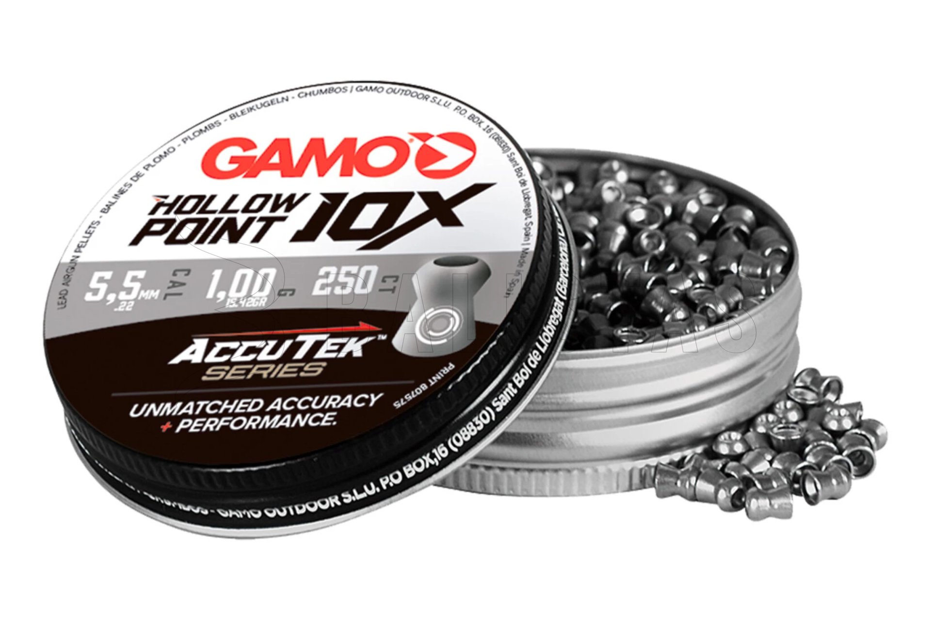 Pallini Gamo Acuttek Hollow Point 5,5mm: 2 Confezioni Da 250 Pz, In Lega, Precisi E Penetranti - 2
